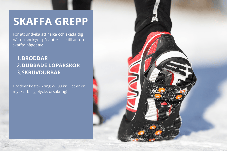 skaffa grepp till löparskorna