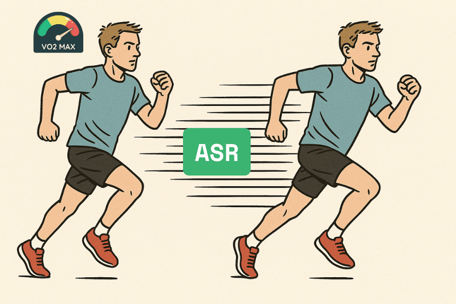 en illustration över vad anaerobic speed reserve (ASR, fartreserv) är för något